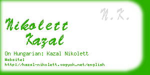 nikolett kazal business card